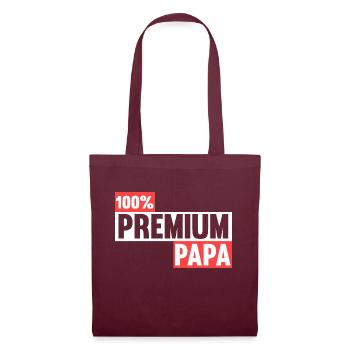 Vater Papi Papa - Stoffbeutel - Burgunderrot - Vorne
