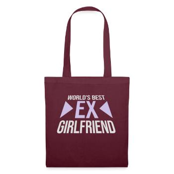 worlds best ex girlfriend - Stoffbeutel - Burgunderrot - Vorne