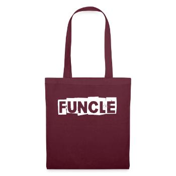 Le Joyeux Oncle : FUNCLE - Sac en tissu - bordeaux - Devant
