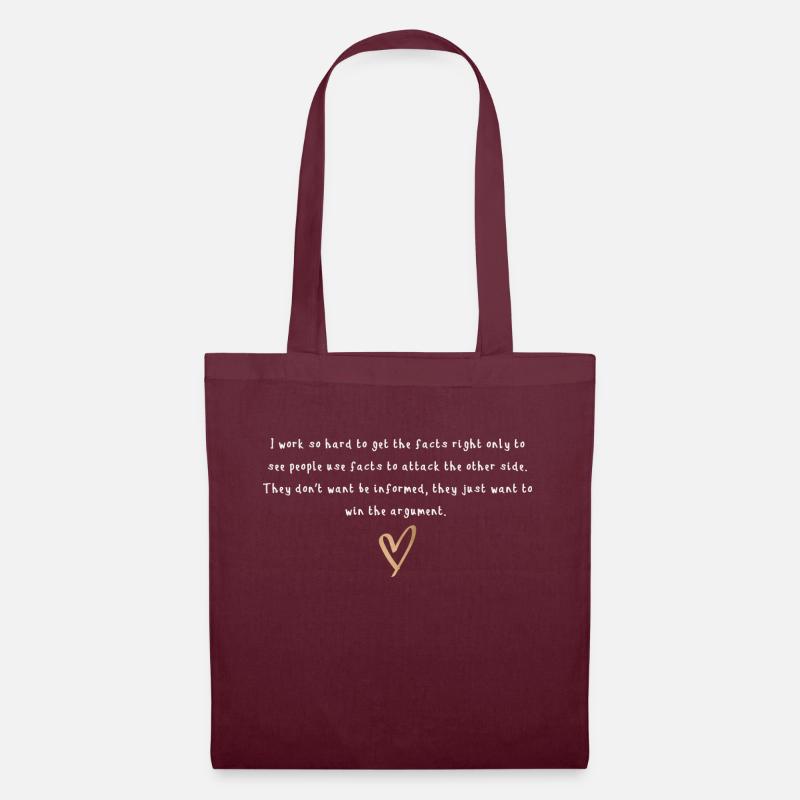Facts Matter - Tote Bag - burgundy