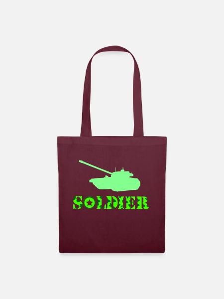 panzer soldat - Stoffbeutel - Burgunderrot