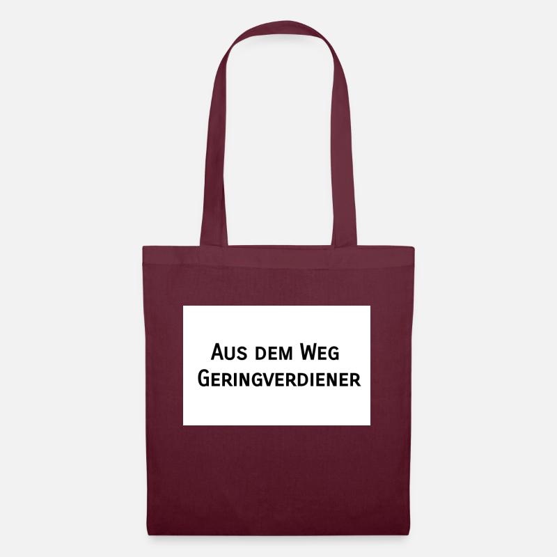 Lustige Sprüche - Stoffbeutel - Burgunderrot