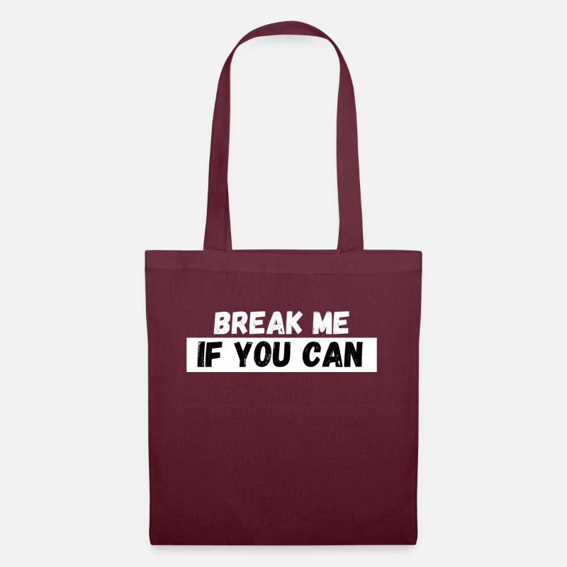 Break me | Tennis | Serve - Stoffbeutel - Burgunderrot