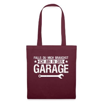 Mechaniker Auto Garage Geschenk - Stoffbeutel - Burgunderrot - Vorne