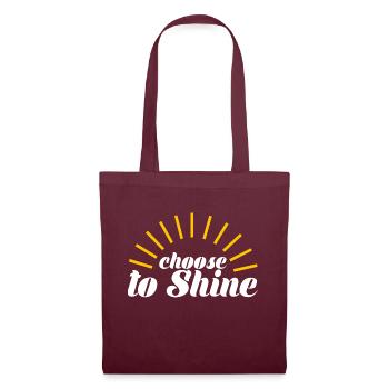 Choose To Shine - Tote Bag - burgundy - Front