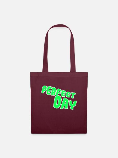 Perfect day - Stoffbeutel - Burgunderrot