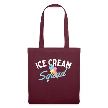 Ice Cream Squad - Eisliebhaber Gelato Sweet - Stoffbeutel - Burgunderrot - Vorne