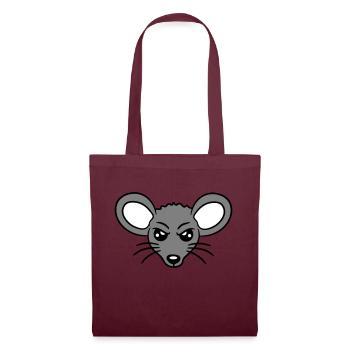 Mouse looks angry angry frustrated angry aggressive - Tote Bag - burgundy - Front