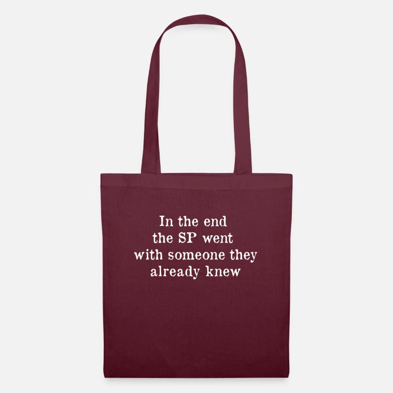 Step One: Know The SP - Tote Bag - burgundy