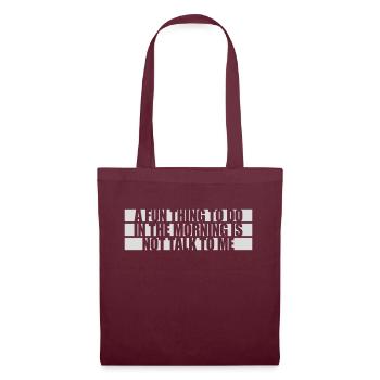 not talk to me - Tote Bag - burgundy - Front