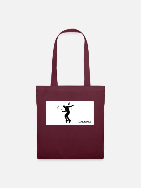 Dancing Dance Music - Stoffbeutel - Burgunderrot