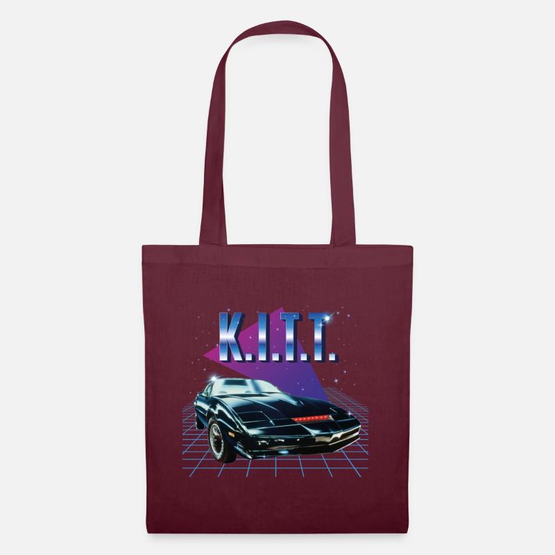 Knight Rider KITT Puple Background - Tote Bag - burgundy