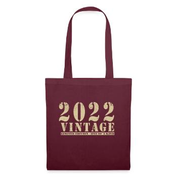 Original 2022 Vintage Vintage anniversaire rétro - Sac en tissu - bordeaux - Devant