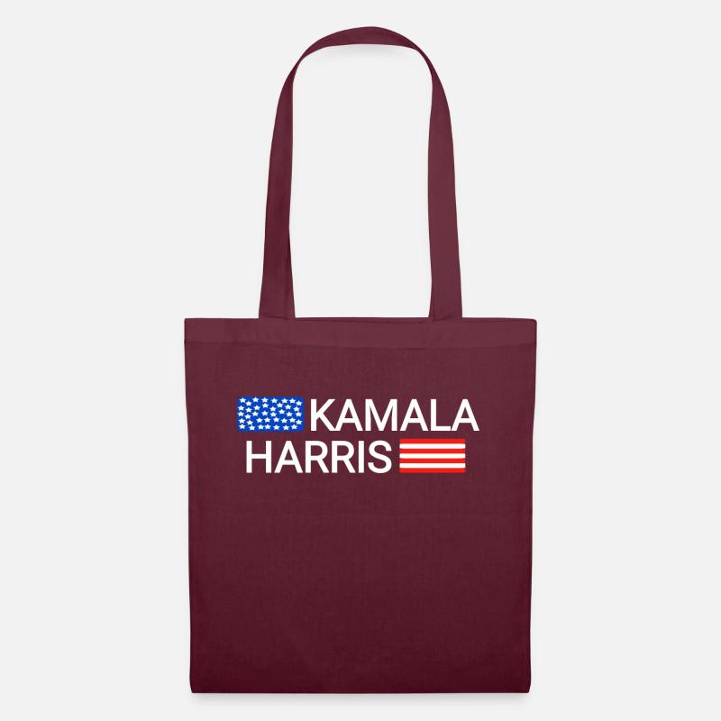 KAMALA HARRIS Amerika - Stoffbeutel - Burgunderrot