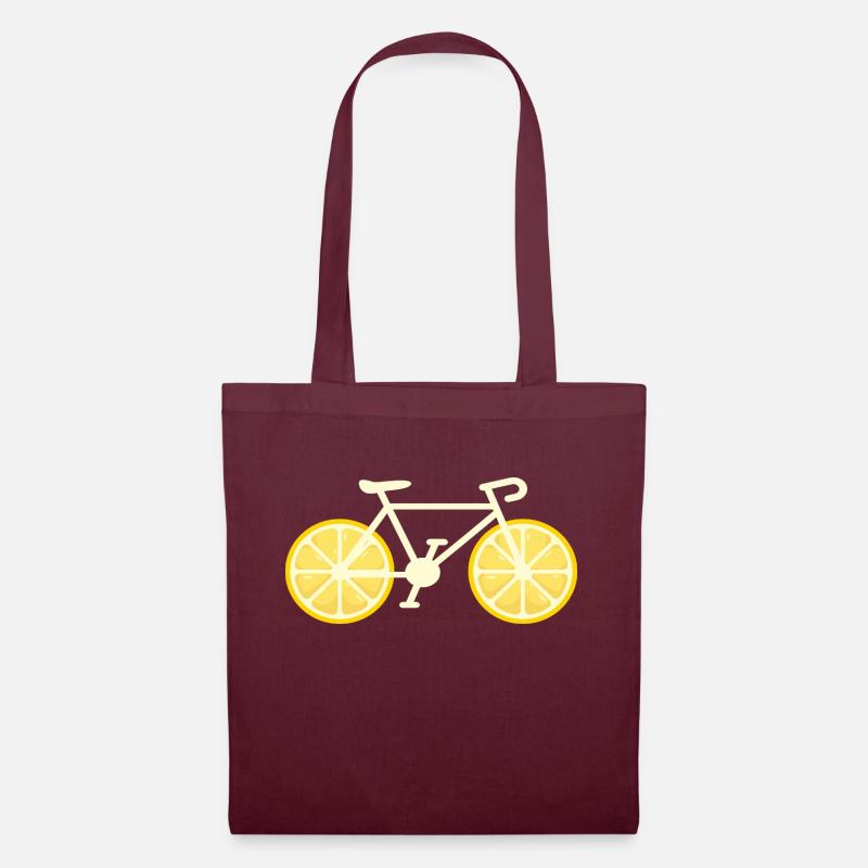 Bicycle Lemon Gift - Tote Bag - burgundy