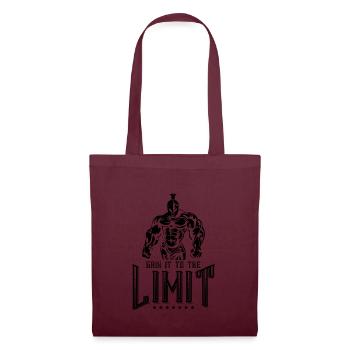 spartan fitness saying muscles - Tote Bag - burgundy - Front
