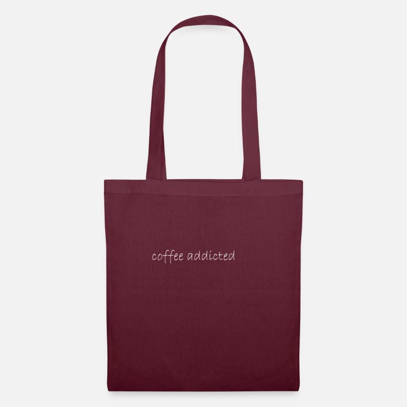 Kaffeeliebhaber Kaffeefan Geschenk Geschenkidee - Stoffbeutel - Burgunderrot