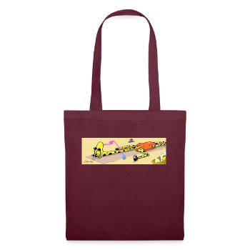Giraffe relaxes on the beach🦒 - Tote Bag - burgundy - Front
