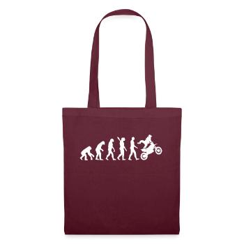 evolution motocross / humour moto - Sac en tissu - bordeaux - Devant