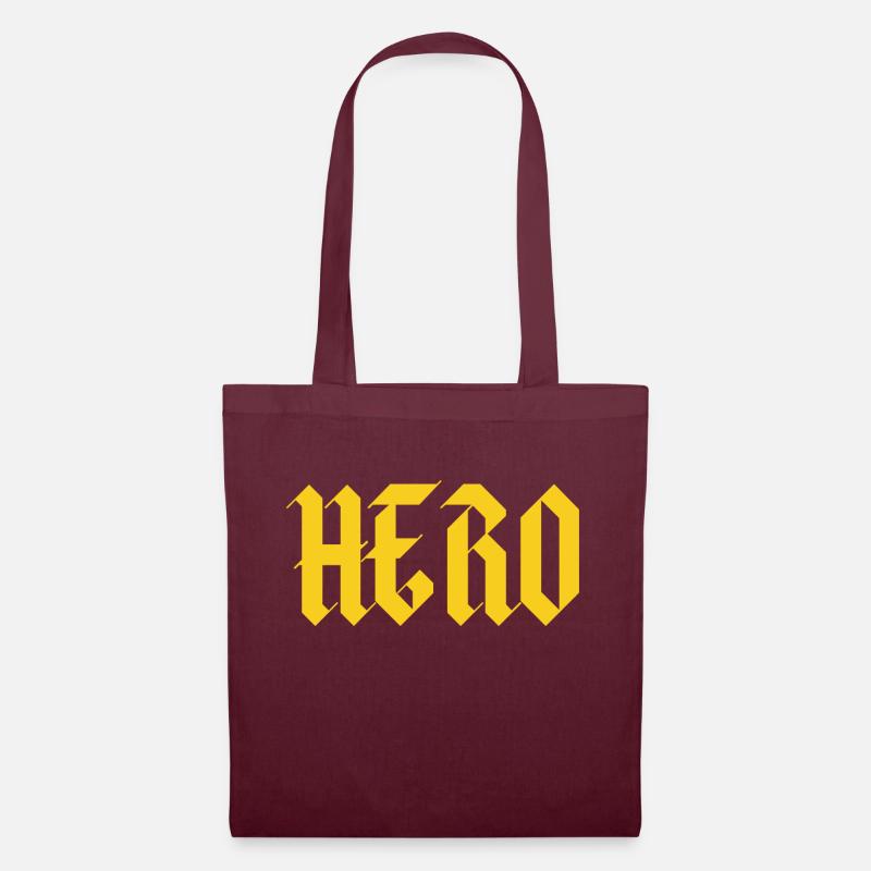 Gothic Hero Text - Stoffbeutel - Burgunderrot