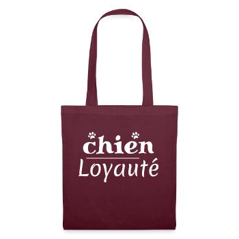 Beyond words A dog's unwavering loyalty - Tote Bag - burgundy - Front