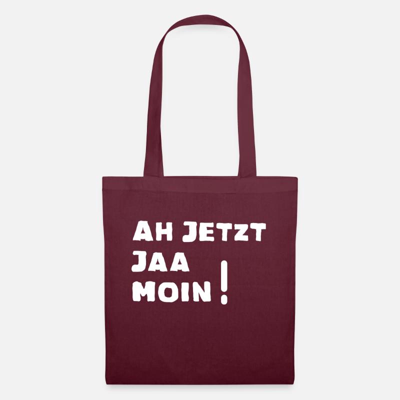 Ah jetzt jaa Moin - Stoffbeutel - Burgunderrot