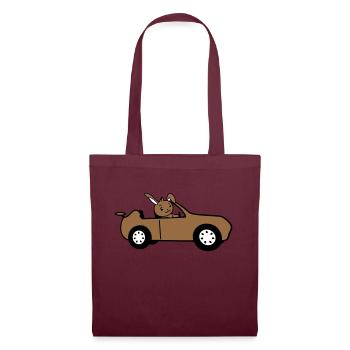 Rabbit Car Fast Driving Driver License - Tote Bag - burgundy - Front