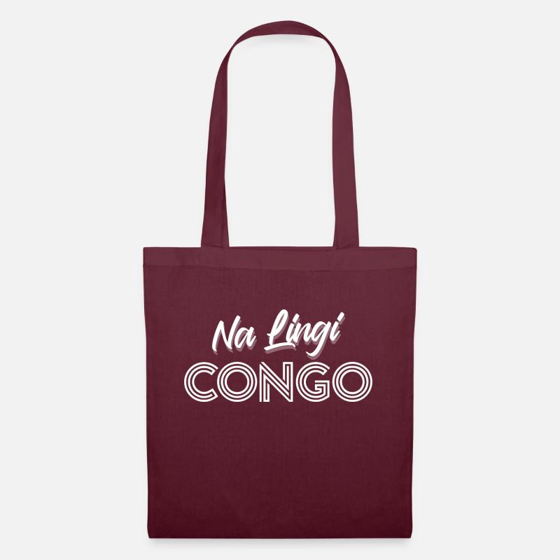 NA LINGI CONGO - Stoffbeutel - Burgunderrot