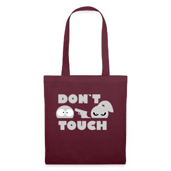 don't touch me - girl - add my text - Tote Bag - burgundy - Front