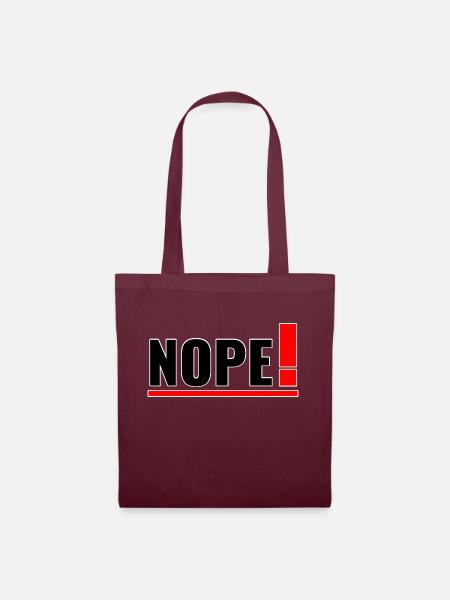 NOPE! - Stoffbeutel - Burgunderrot