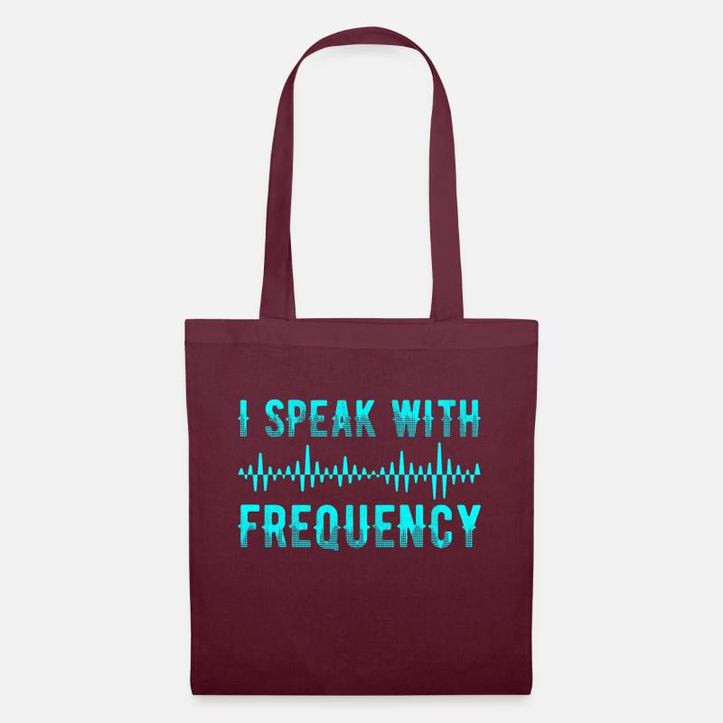 I Speak With Frequency - Stoffbeutel - Burgunderrot