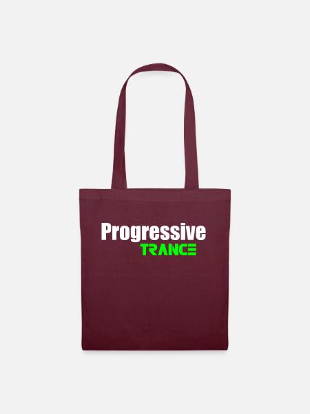 Progressives Trance-Zitat - Stoffbeutel - Burgunderrot