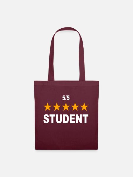 Student Studium Semester Universität - Stoffbeutel - Burgunderrot