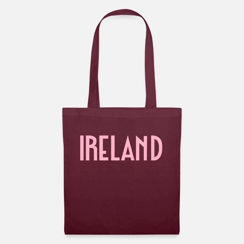 Irland - Stoffbeutel - Burgunderrot