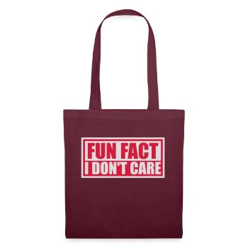 Je me fiche des faits - Sac en tissu - bordeaux - Devant