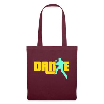 Dance Text Dancing Man Silhouette Party Music - Tote Bag - burgundy - Front