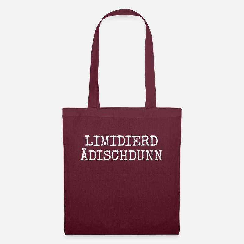 Limidierd Ädischdunn - Pfälzische Edition Pfälzer - Stoffbeutel - Burgunderrot