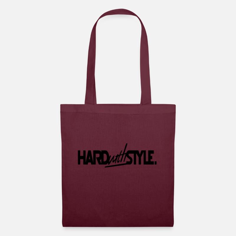 Hard with Style - Stoffbeutel - Burgunderrot