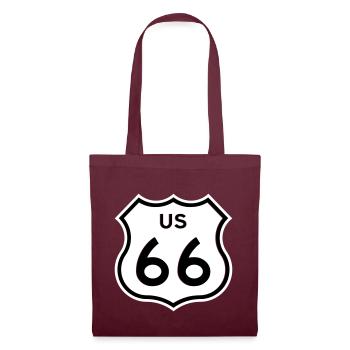 Route 66 - Tote Bag - burgundy - Front
