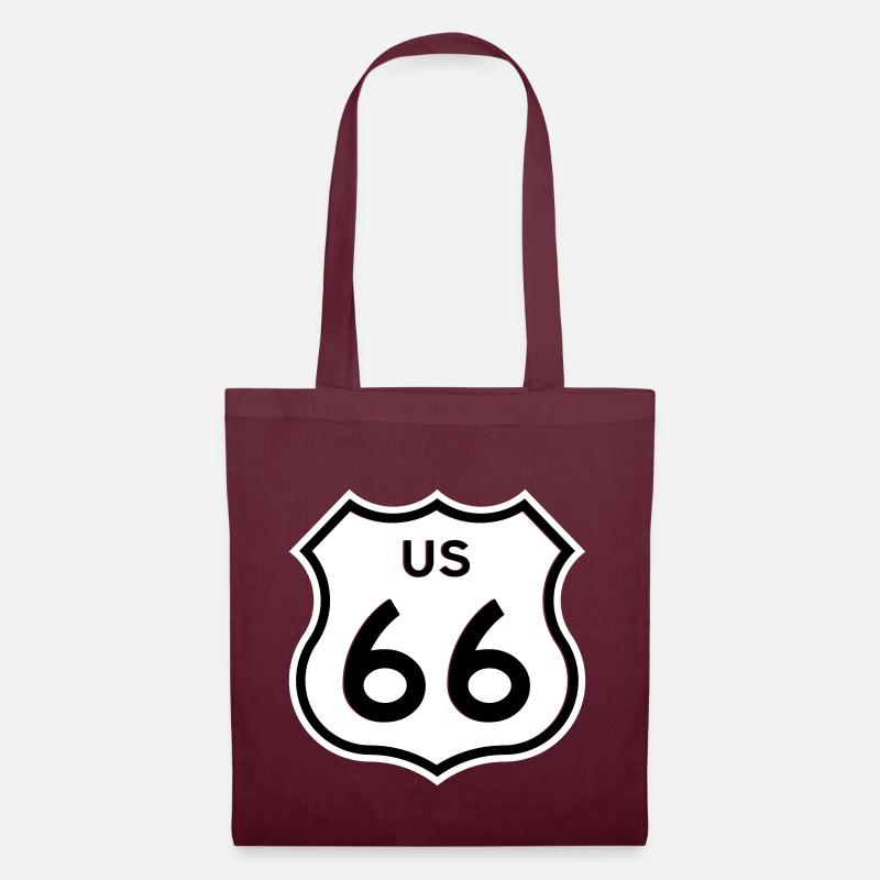 Route 66 - Sac en tissu - bordeaux