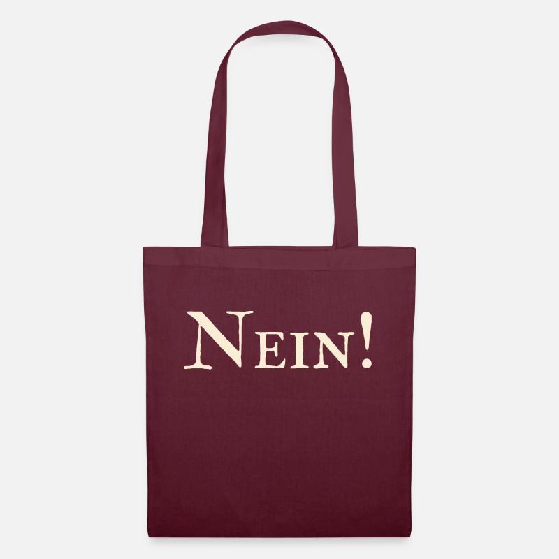 Nein ! - Stoffbeutel - Burgunderrot
