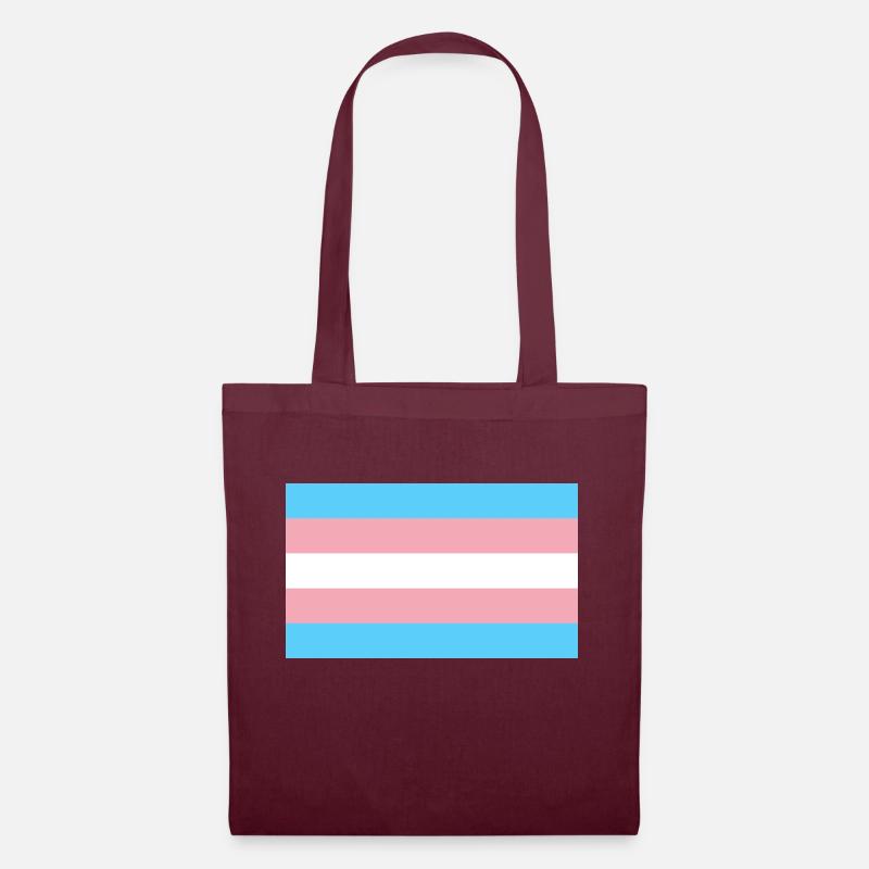 Trans* flag <3 - Sac en tissu - bordeaux