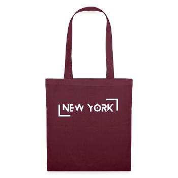 New York - Stoffbeutel - Burgunderrot - Vorne