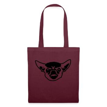 Chihuahua Petit Chien Méchant Crunch Colère Agaçante - Sac en tissu - bordeaux - Devant