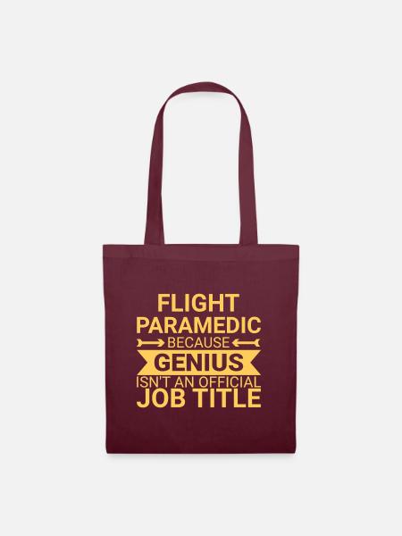 Flight Paramedic Genius Luftrettung - Stoffbeutel - Burgunderrot