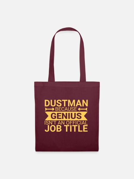 Dustman Genius - Stoffbeutel - Burgunderrot