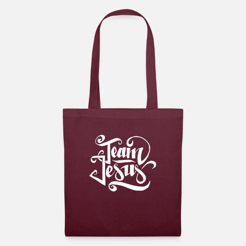 Team Jesus - Tote Bag - burgundy