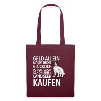 Landseer Glücklich - Landseer - Stoffbeutel - Burgunderrot - Vorne