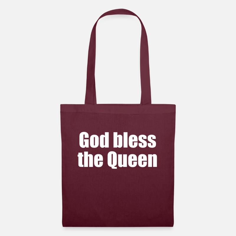 god bless the queen - Stoffbeutel - Burgunderrot