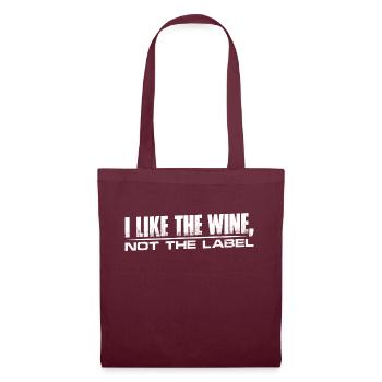 J’aime le vin, pas l’étiquette 22 - Sac en tissu - bordeaux - Devant
